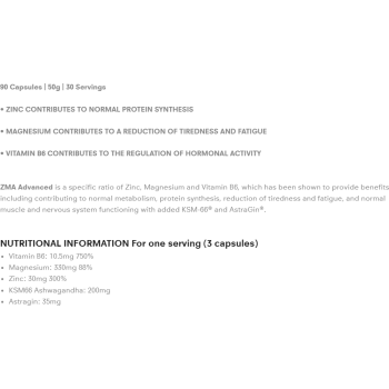 ZMA + Ashwagandha 90 капсули | Applied Nutrition ZMA + Ashwagandha 90 капсули | Applied Nutrition