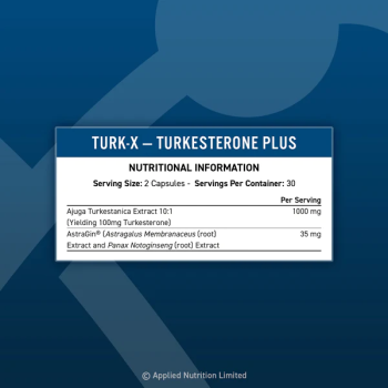 Turk-X Turkesterone Plus 60 капсули | Applied Nutrition 