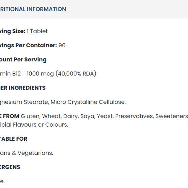 Vitamin B12 90 таблетки | Applied Nutrition Vitamin B12 90 таблетки | Applied Nutrition