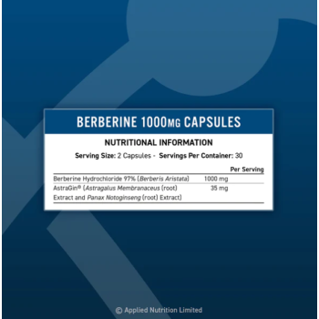Berberine 1000 мг 60 капсули | Applied Nutrition Berberine 1000 мг 60 капсули | Applied Nutrition