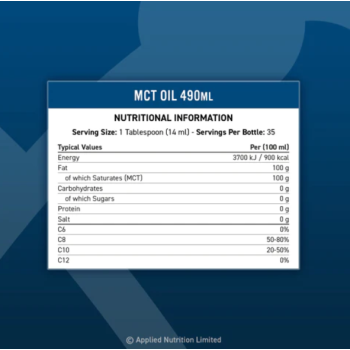 MCT Oil 490 мл | Applied Nutrition MCT Oil 490 мл | Applied Nutrition