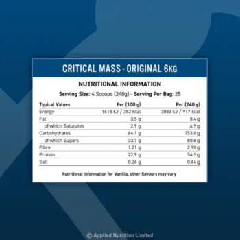 Original Critical Mass Gainer 6 кг | Applied Nutrition Original Critical Mass Gainer 6 кг | Applied Nutrition