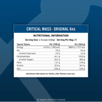 Original Critical Mass Gainer 6 кг | Applied Nutrition Original Critical Mass Gainer 6 кг | Applied Nutrition