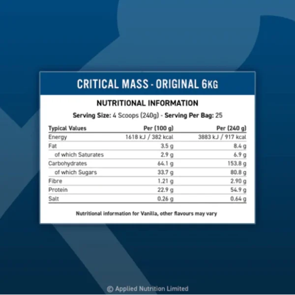 Original Critical Mass Gainer 6 кг | Applied Nutrition Original Critical Mass Gainer 6 кг | Applied Nutrition