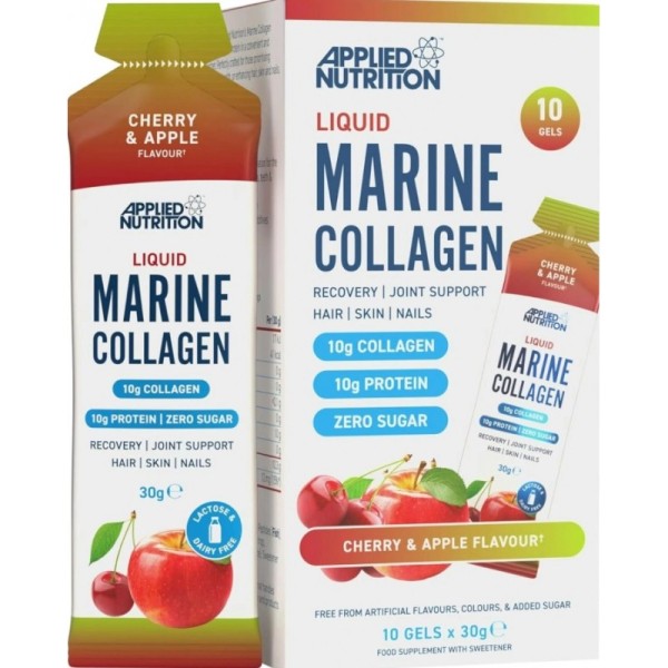Marine Collagen Liquid - Течен Рибен Колаген - Череша и ябълка | 10 x 30g Marine Collagen Liquid - Течен Рибен Колаген - Череша и ябълка | 10 x 30g