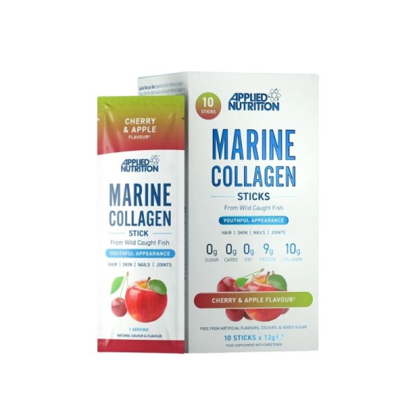 Marine Collagen Stick - Рибен Колаген - Череша и ябълка | 10 x 12g Marine Collagen Stick - Рибен Колаген - Череша и ябълка | 10 x 12g
